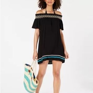 Miken
Juniors' Embroidered Off Shoulder Cover-Up